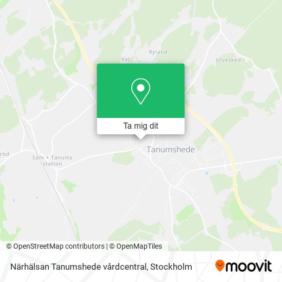 Närhälsan Tanumshede vårdcentral karta