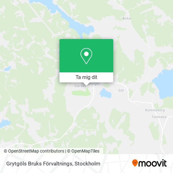 Grytgöls Bruks Förvaltnings karta