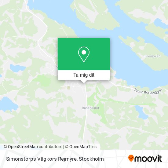 Simonstorps Vägkors Rejmyre karta