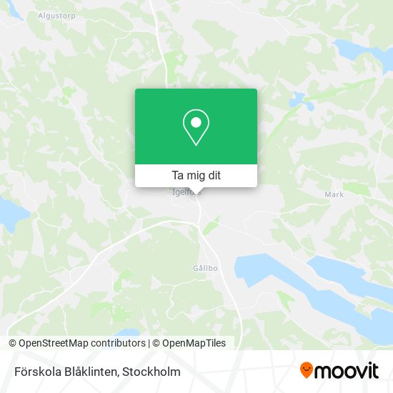 Förskola Blåklinten karta