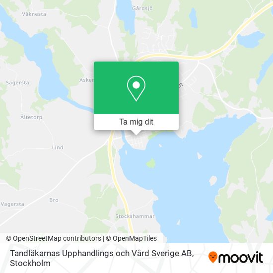 Tandläkarnas Upphandlings och Vård Sverige AB karta