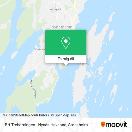 Brf Trehörningen - Nynäs Havsbad karta