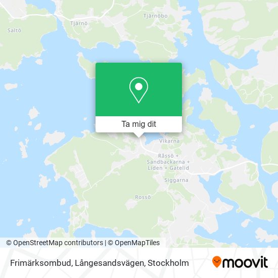 Frimärksombud, Långesandsvägen karta