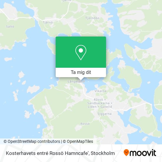 Kosterhavets entré Rossö Hamncafe' karta