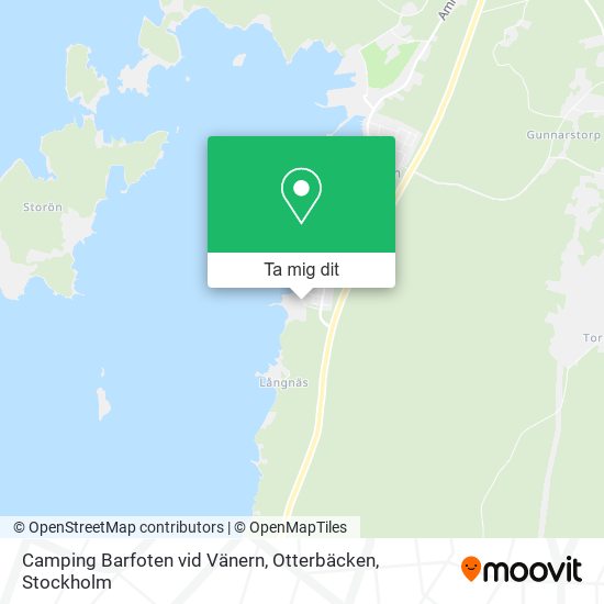 Camping Barfoten vid Vänern, Otterbäcken karta