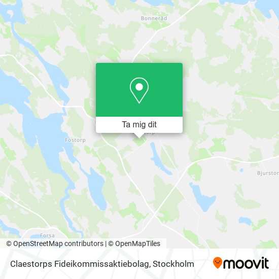 Claestorps Fideikommissaktiebolag karta