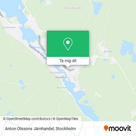 Anton Olssons Järnhandel karta