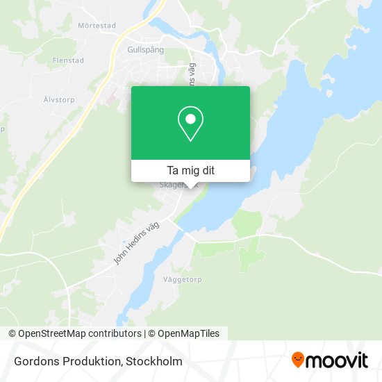 Gordons Produktion karta