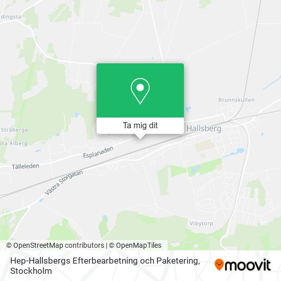 Hep-Hallsbergs Efterbearbetning och Paketering karta