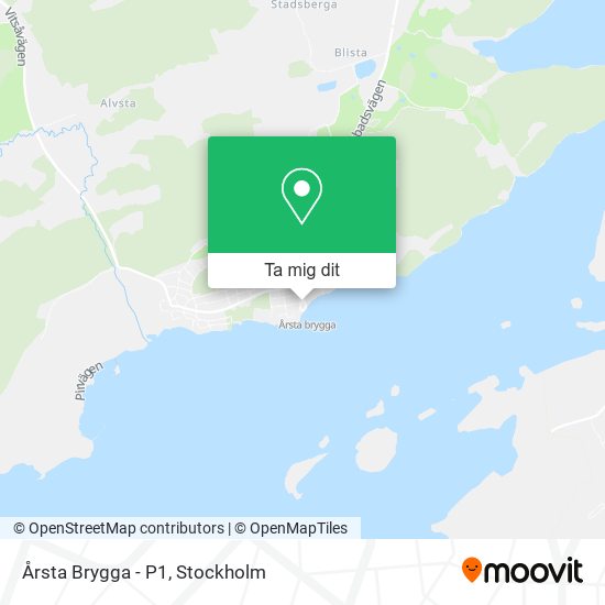 Årsta Brygga - P1 karta