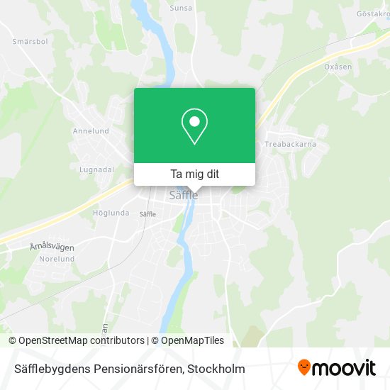 Säfflebygdens Pensionärsfören karta