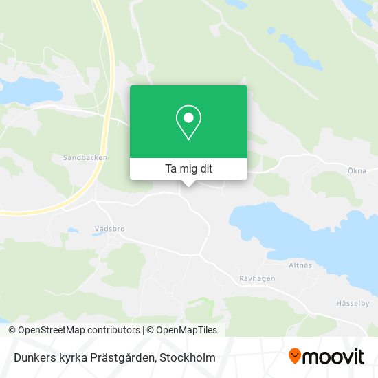 Dunkers kyrka Prästgården karta