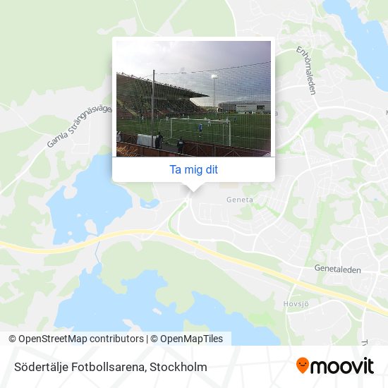 Södertälje Fotbollsarena karta