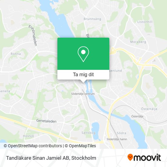 Tandläkare Sinan Jamiel AB karta