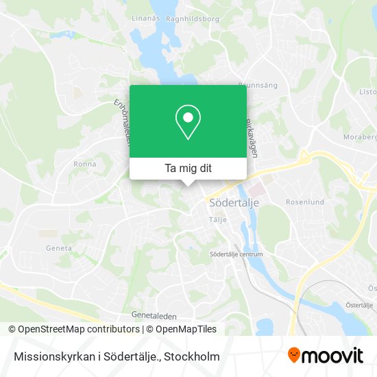 Missionskyrkan i Södertälje. karta