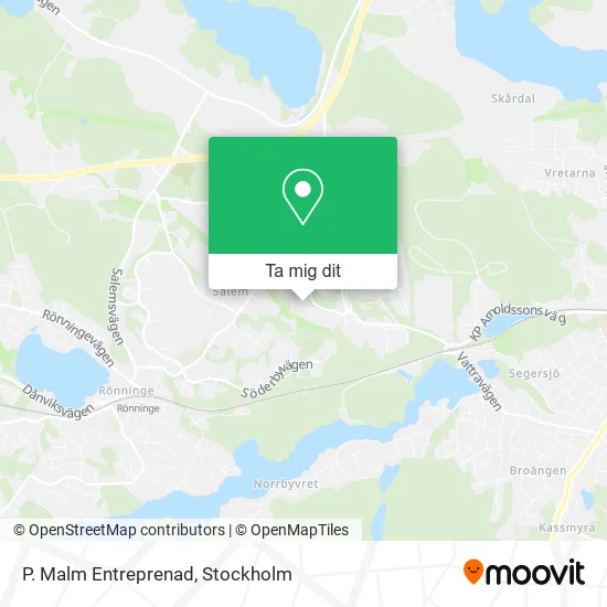 P. Malm Entreprenad karta