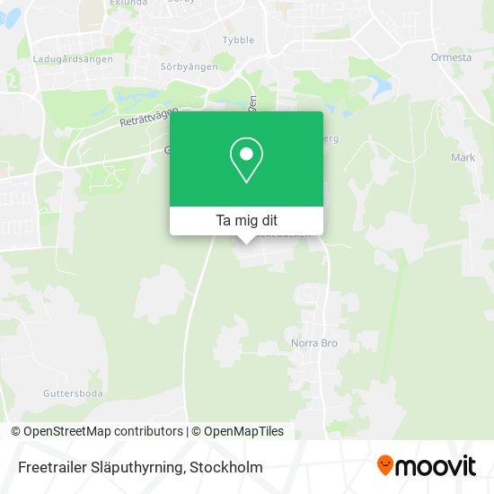 Freetrailer Släputhyrning karta