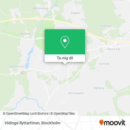 Hidinge Ryttarfören karta