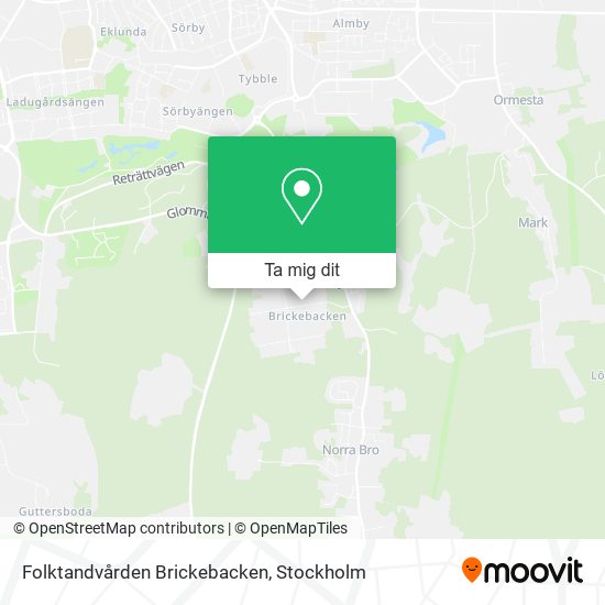 Folktandvården Brickebacken karta
