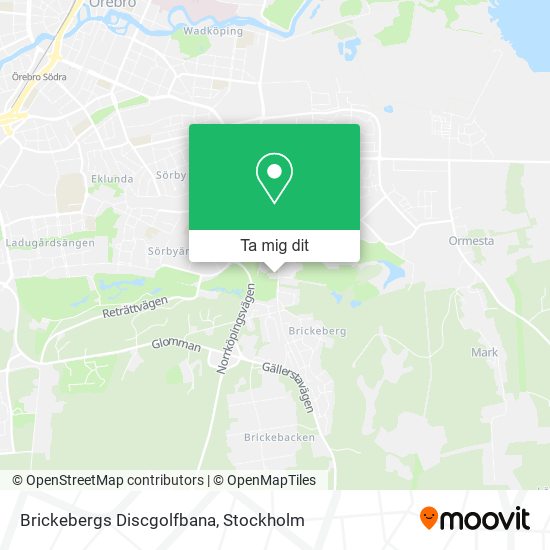 Brickebergs Discgolfbana karta