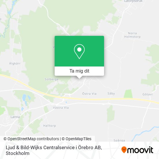 Ljud & Bild-Wijks Centralservice i Örebro AB karta