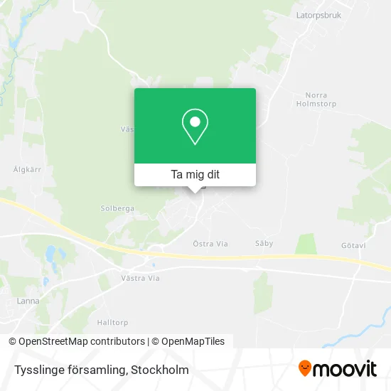 Tysslinge församling karta