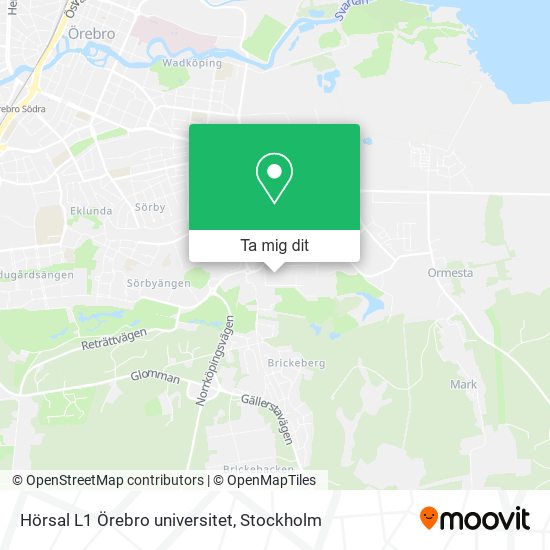 Hörsal L1 Örebro universitet karta