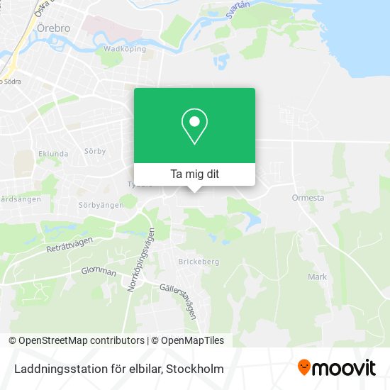 Laddningsstation för elbilar karta