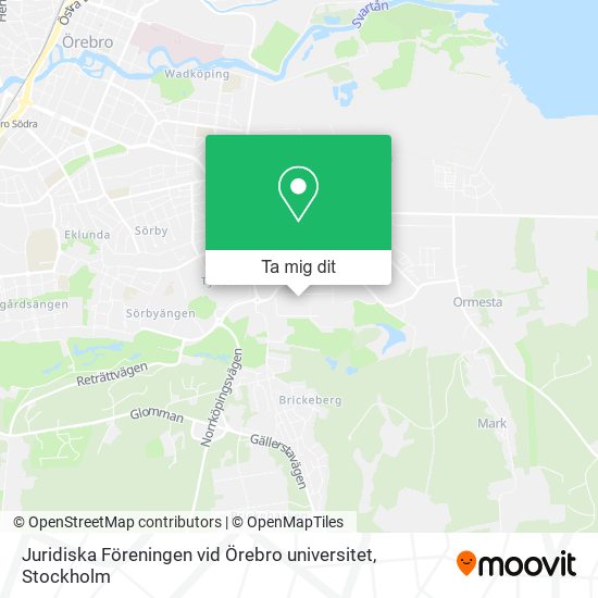 Juridiska Föreningen vid Örebro universitet karta