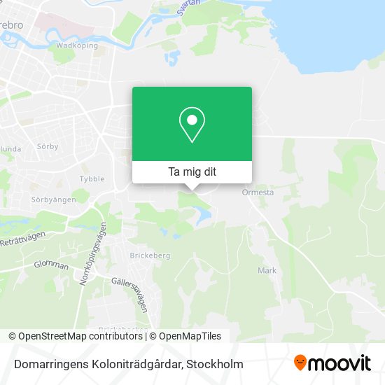 Domarringens Koloniträdgårdar karta