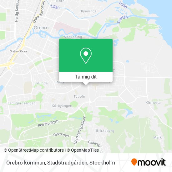 Örebro kommun, Stadsträdgården karta