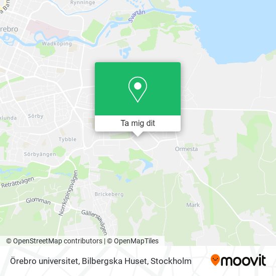 Örebro universitet, Bilbergska Huset karta