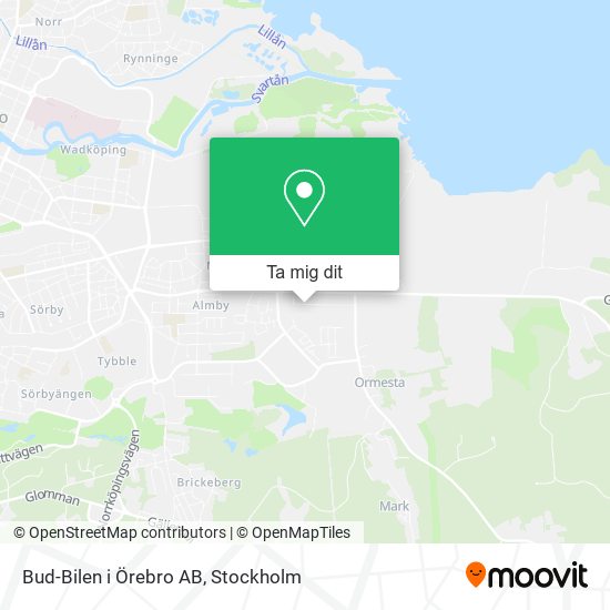 Bud-Bilen i Örebro AB karta