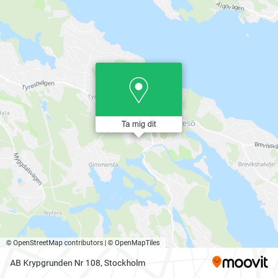 AB Krypgrunden Nr 108 karta