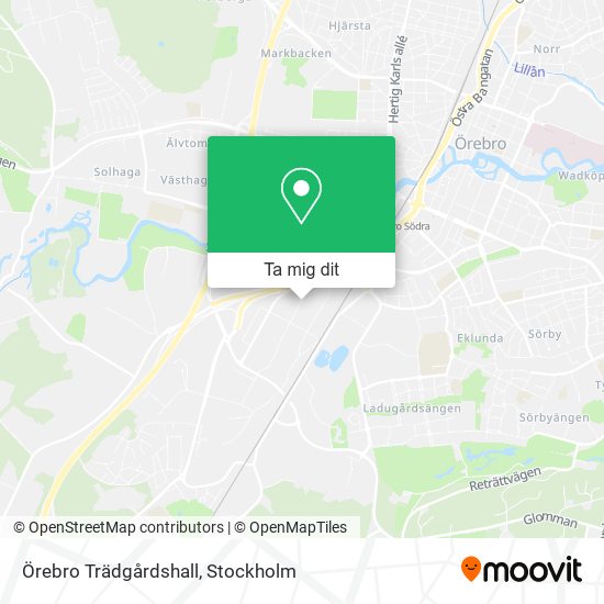 Örebro Trädgårdshall karta