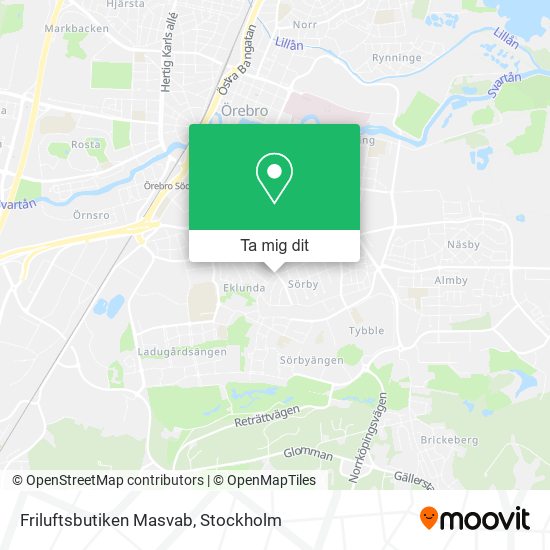 Friluftsbutiken Masvab karta