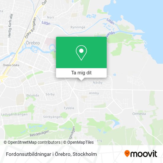 Fordonsutbildningar i Örebro karta