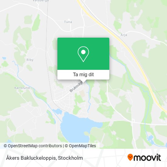 Åkers Bakluckeloppis karta