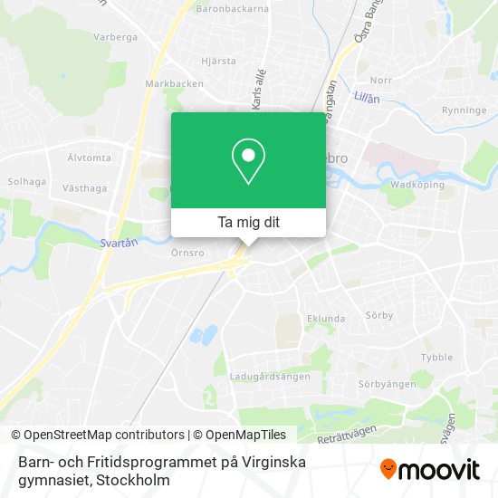 Barn- och Fritidsprogrammet på Virginska gymnasiet karta