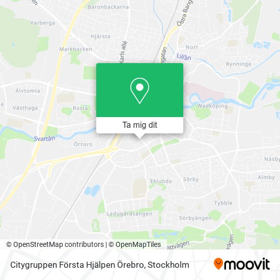 Citygruppen Första Hjälpen Örebro karta