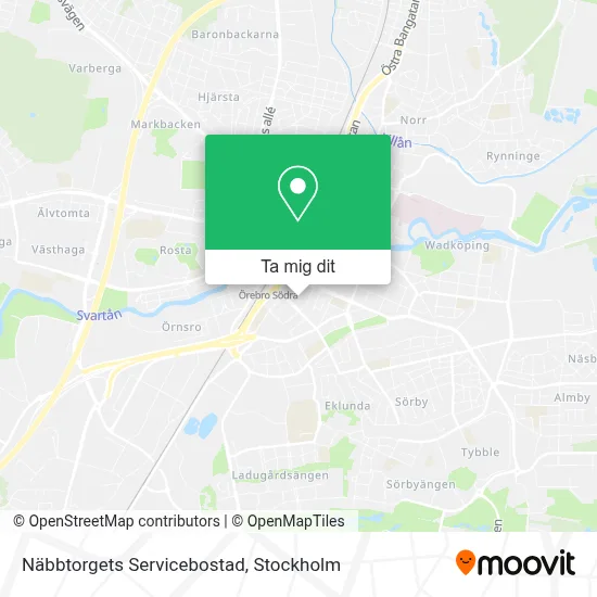 Näbbtorgets Servicebostad karta