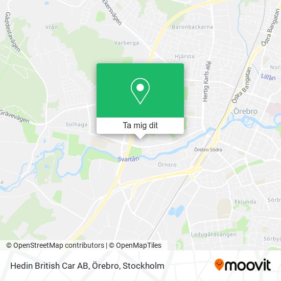 Hedin British Car AB, Örebro karta