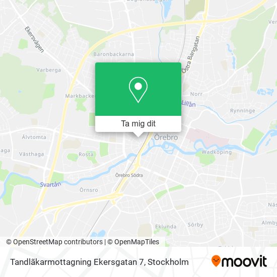 Tandlãkarmottagning Ekersgatan 7 karta