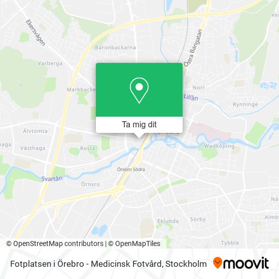 Fotplatsen i Örebro - Medicinsk Fotvård karta