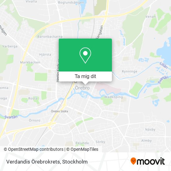 Verdandis Örebrokrets karta
