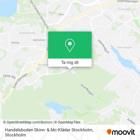 Handelsboden Skinn- & Mc-Kläder Stockholm karta