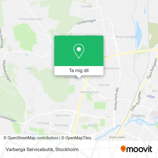 Varberga Servicebutik karta