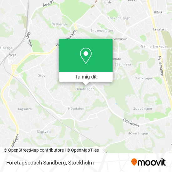 Företagscoach Sandberg karta