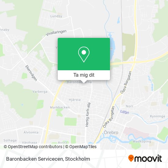 Baronbacken Servicecen karta