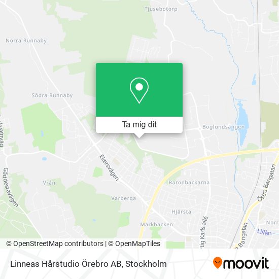 Linneas Hårstudio Örebro AB karta